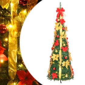 Artificial Christmas Tree Pop-up 150 LEDs Green 70.9"