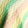 [Chic Cookie] 3PC Vermicelli-Quilted Patchwork Quilt Set (Full/Queen Size)