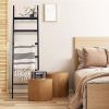 6-Tier Wooden Blanket Ladder Shelf Towel Quilt Stand Rustic Farmhouse Decor Leaning Storage Rack Wood Display Organizer Home