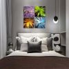 4 Panels Canvas Wall Art Spring Summer Autumn Winter Four Seasons Landscape Color Tree Painting Picture Prints Modern Giclee Artwork Stretched and Fra