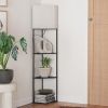 Floor Lamp with Shelves, Modern Square Standing Lamp with 3 Color Temperature Bulb, Corner Display Bookshelf Lamp